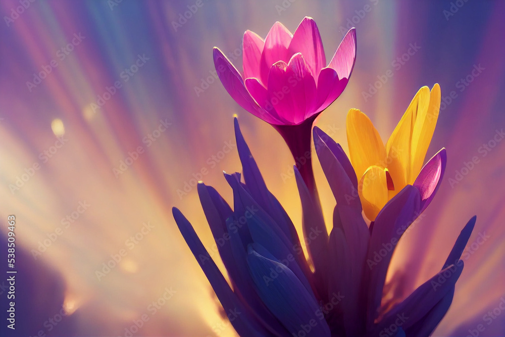 Fototapeta premium creamy marble sculputure dahlia ,Enchanted garden ,magic abstract liquid