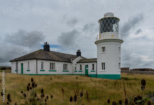 view of the St Bees Ligthouse in northern England