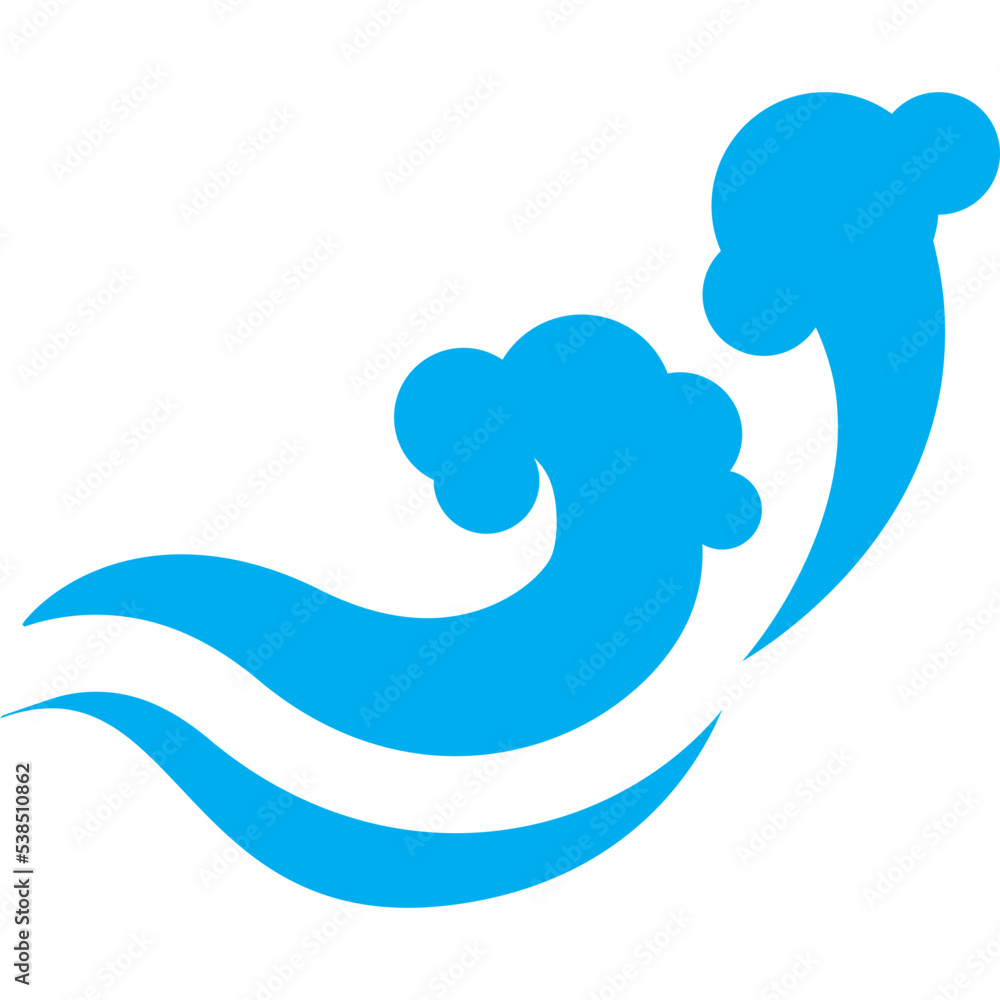 ocean wave icon for decoration, website, web, presentation, printing, banner, logo, poster design, etc.