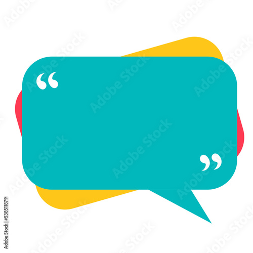 trendy line speech bubble message