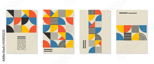 Collection of bauhaus swiss style templates photo
