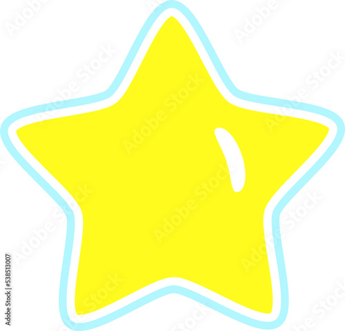 Cute star with blue border