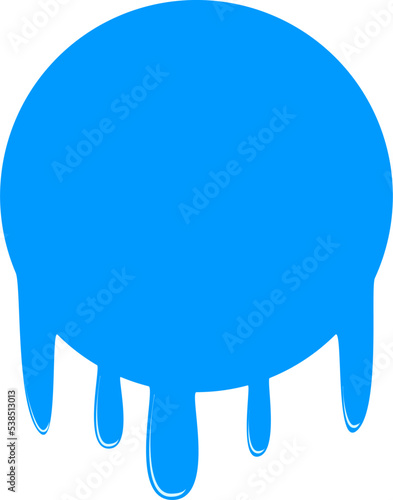 blue paint drop vector