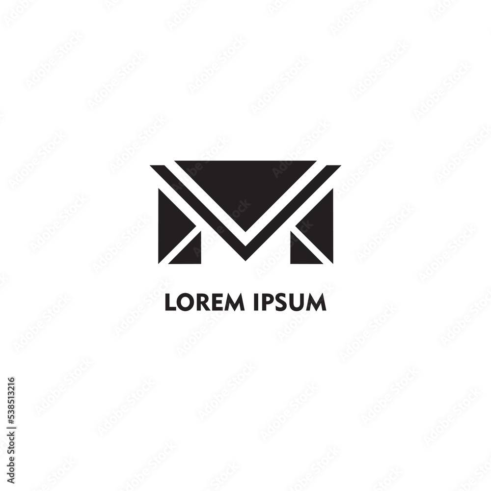 Naklejka premium logo letter M