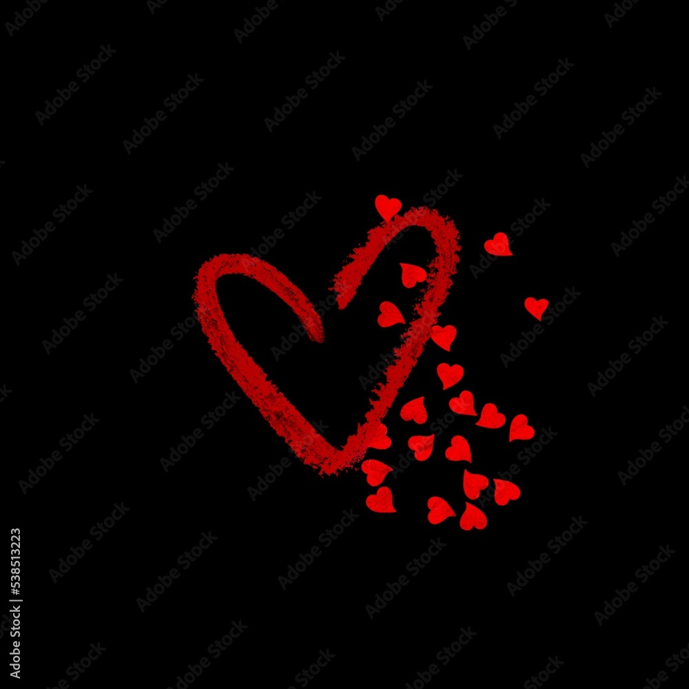 red heart abstract