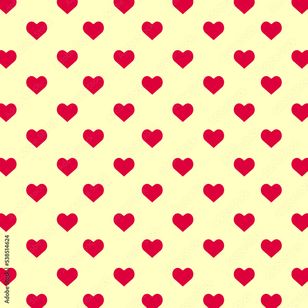 Much red hearts on a light background. Seamless vector background from hearts of the different sizes. template, pattern repeated. pattern with heart. Love romantic and Valentine Day
