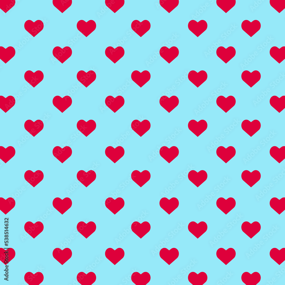 Much red hearts on a light background. Seamless jpeg background from hearts of the different sizes. template, pattern repeated. jpg pattern with heart. Love romantic and Valentine Day
