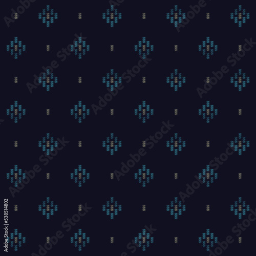 Diamonds pattern seamless background embroidery design embroidered texture.  Modern decoration fabric design textile swatch. Digital illustration high resolution image vector graphic template.