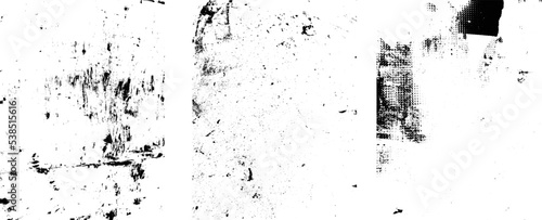 Grunge Urban textures set. Three vector textures.Dust Overlay Distress Grain ,Simply Place textures over any Object to Create grungy Effect .abstract,splattered , dirty, texture for your design. 