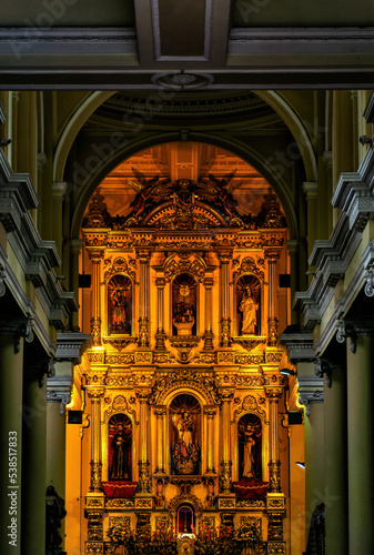 Slika na platnu Church of San Francisco. Altarpiece, Guayaquil, Ecuador