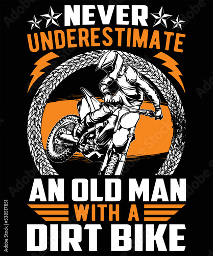 Dirt Bike riding motorcycle man jump Vector Graphic t shirt design