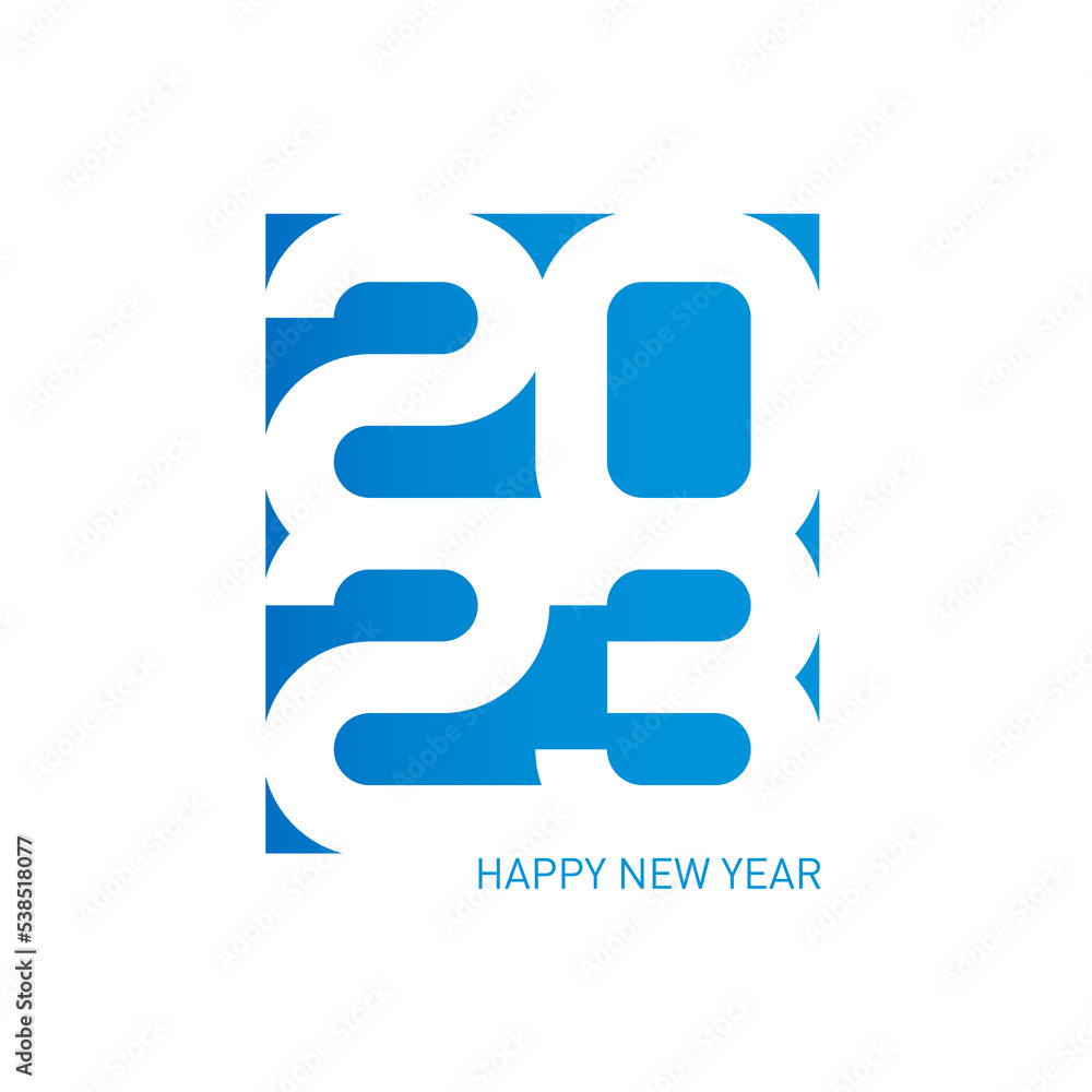 Happy New Year 2023. Brochure design template. Cover of business diary for 20 23 with wishes. Vector background.rint