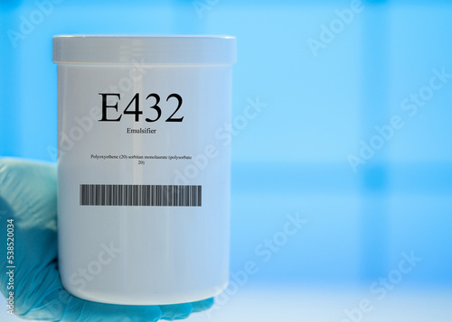 Packaging with nutritional supplements E432 emulsifier photo