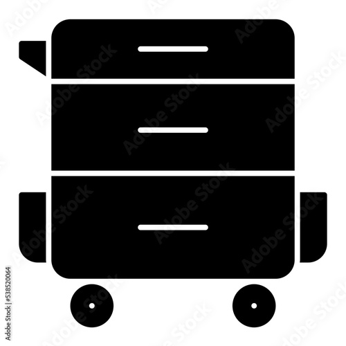 trolley solid icon