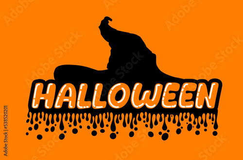 Melting hallowin funny text for t-shirt business photo