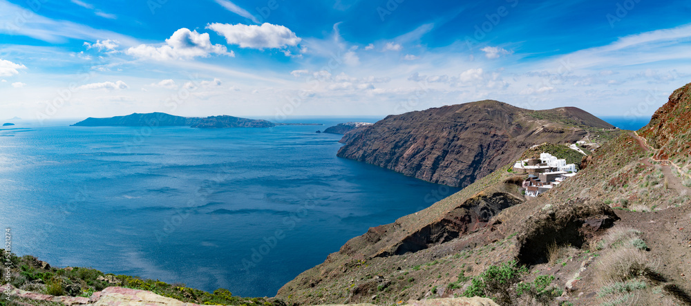 Naklejka premium Panorama view of the sea and sky
