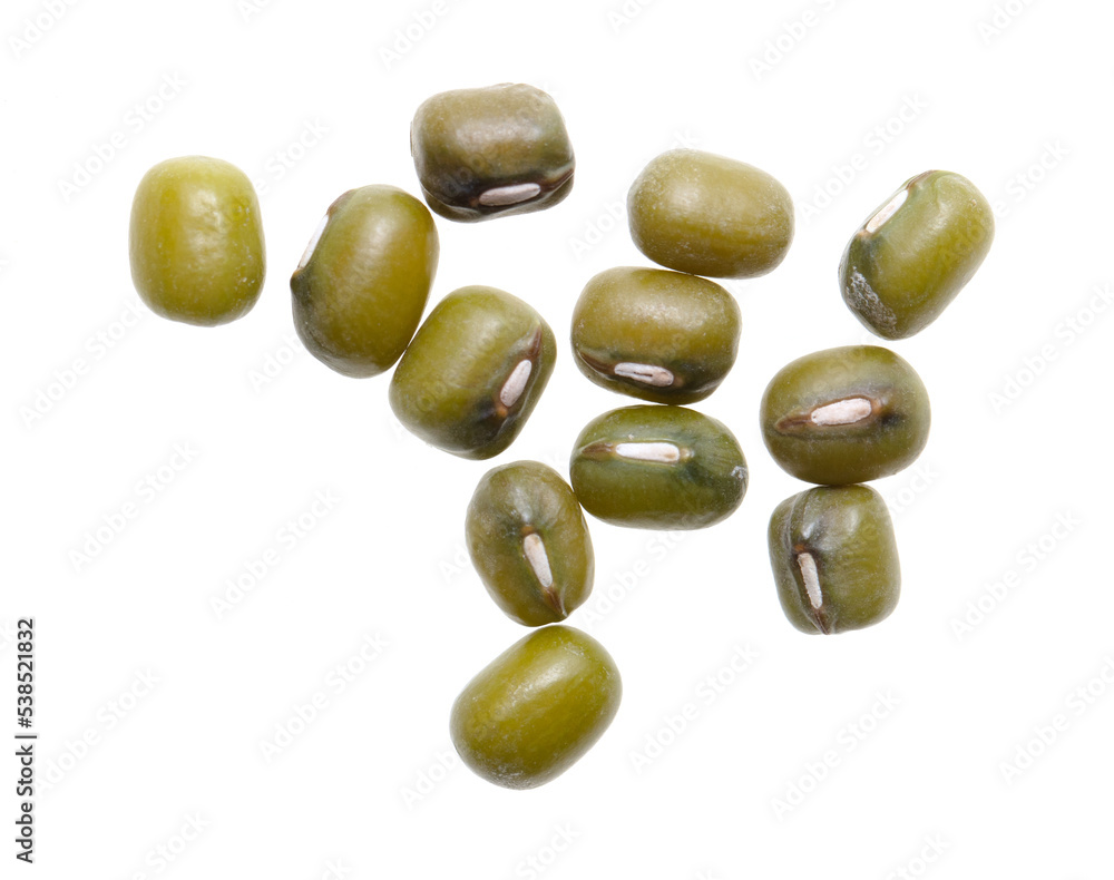 Mung beans isolated on white background. Mung beans isolated on white background.