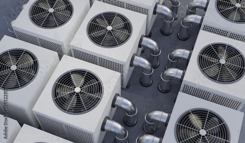 HVAC units (heating, ventilation and air conditioning). photo