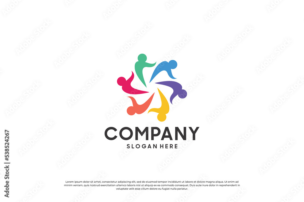 Creative Unity Concept Logo Design Template Creative Unity Concept Logo Design Template
