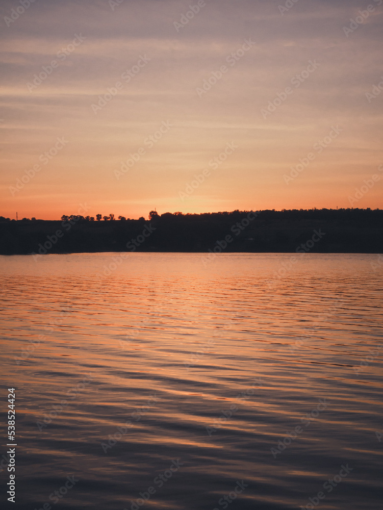 sunset on the river