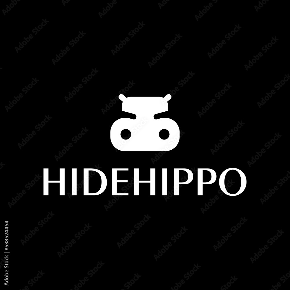 head hippo hide icon logo head hippo hide icon logo