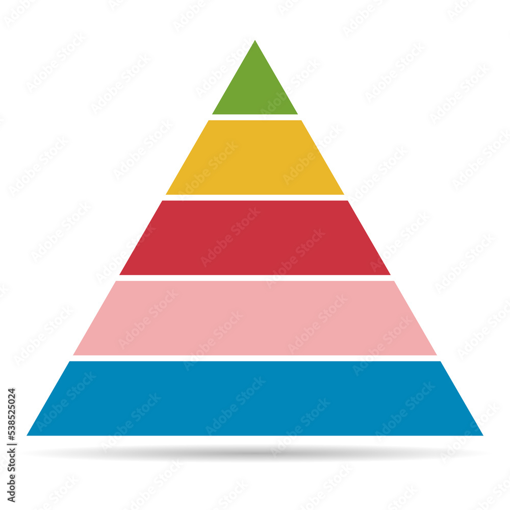 Pyramid infographic chart layout shadow, info modern concept step presentation, brochure vector illustration Pyramid infographic chart layout shadow, info modern concept step presentation, brochure vector illustration