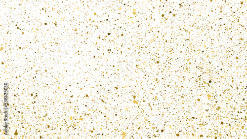 Gold Glitter Texture Isolated on White. Amber Particles Color. Celebratory Background. Golden Explosion of Confetti. Design Element. Digitally Generated Image. Vector Illustration, EPS 10.