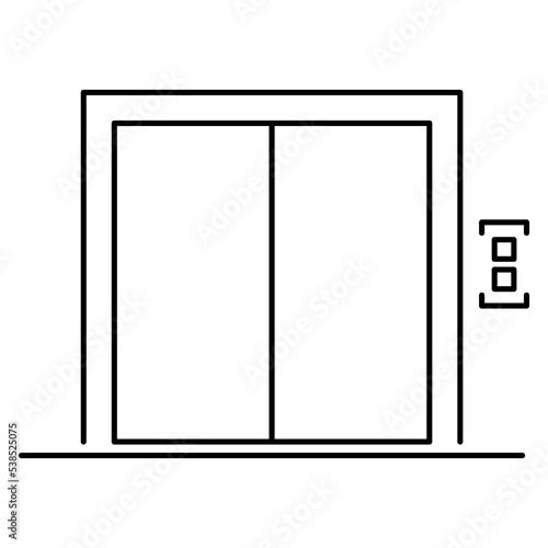 Fototapeta Naklejka Na Ścianę i Meble -  Lift elevator icon, graphic design entrance sign, building doorway symbol vector illustration