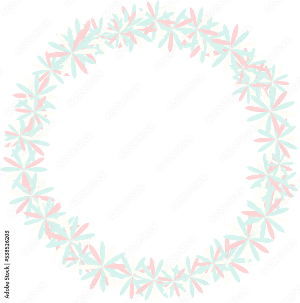 Circular Floral border soft color