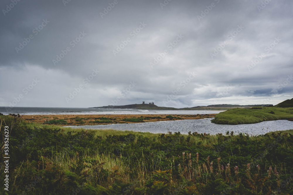 Inland walk to Dunstanburgh Castle which crosses some of the most beautiful stretches of Northumberland coastline