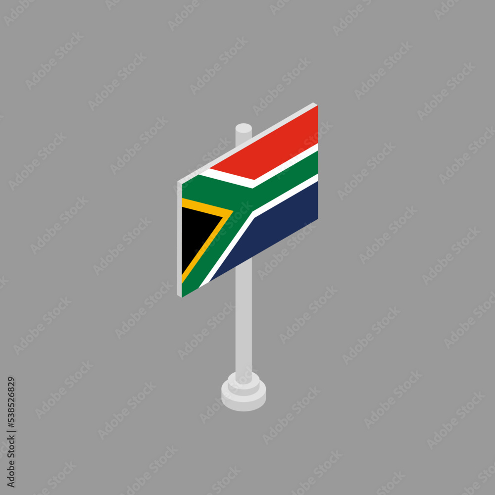 Illustration of South Africa flag Template Illustration of South Africa flag Template