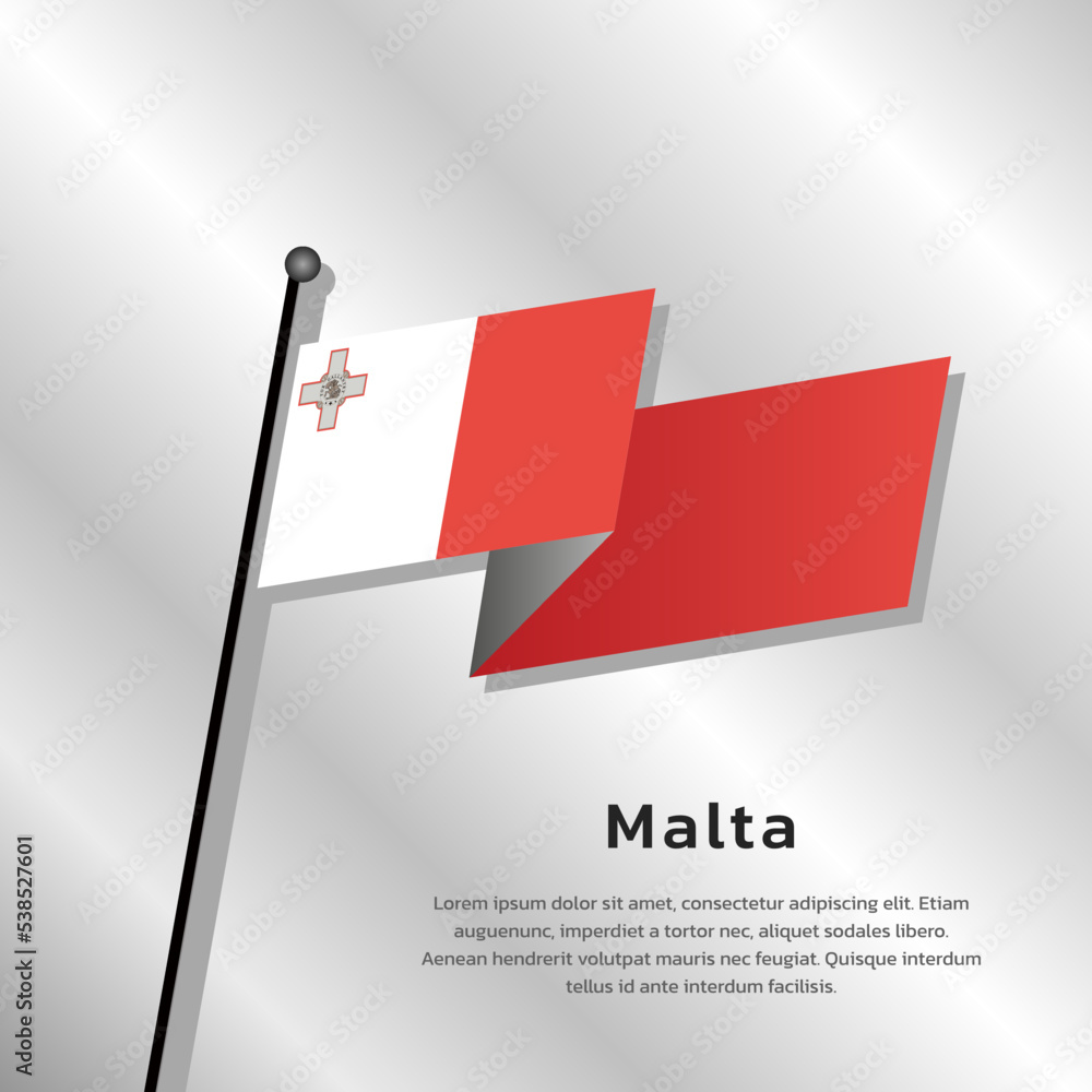 Fototapeta premium Illustration of Malta flag Template