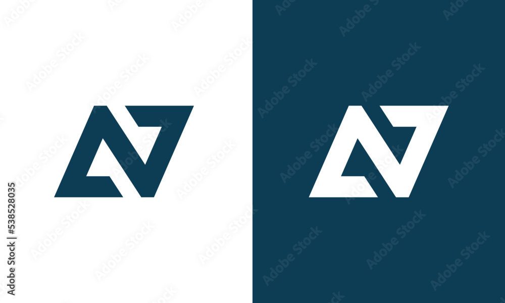 NA letter, AN letters minimal initial letters monogram logo Stock