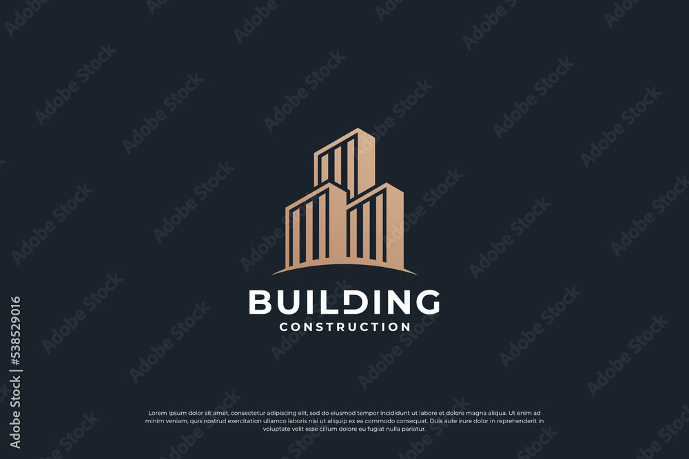 Building logo design vector. real estate business logo template. Building logo design vector. real estate business logo template.