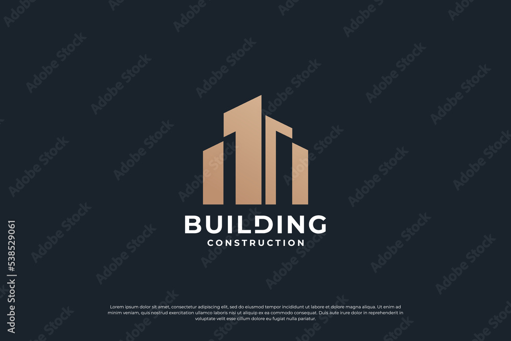 building architecture logo design template.