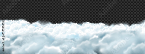 Realistic isolated cloud sky for template decoration covering on transparent vector