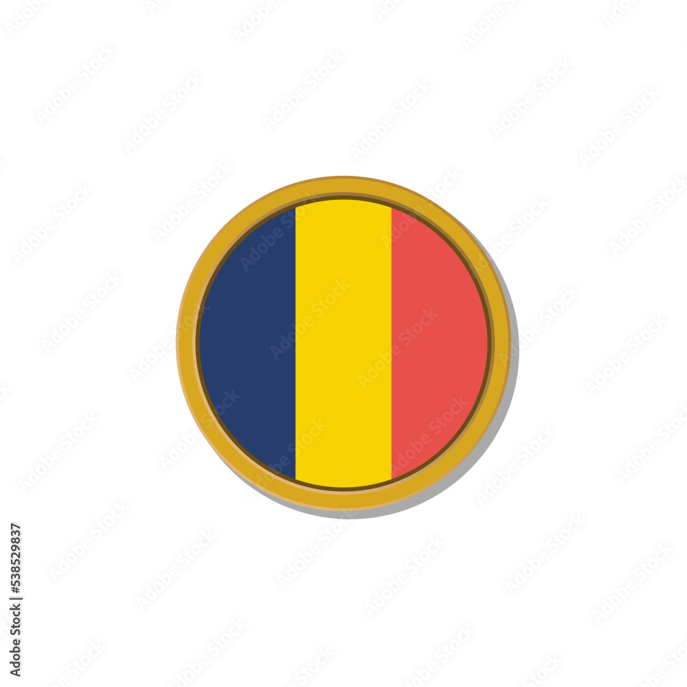 Fototapeta premium Illustration of Romania flag Template