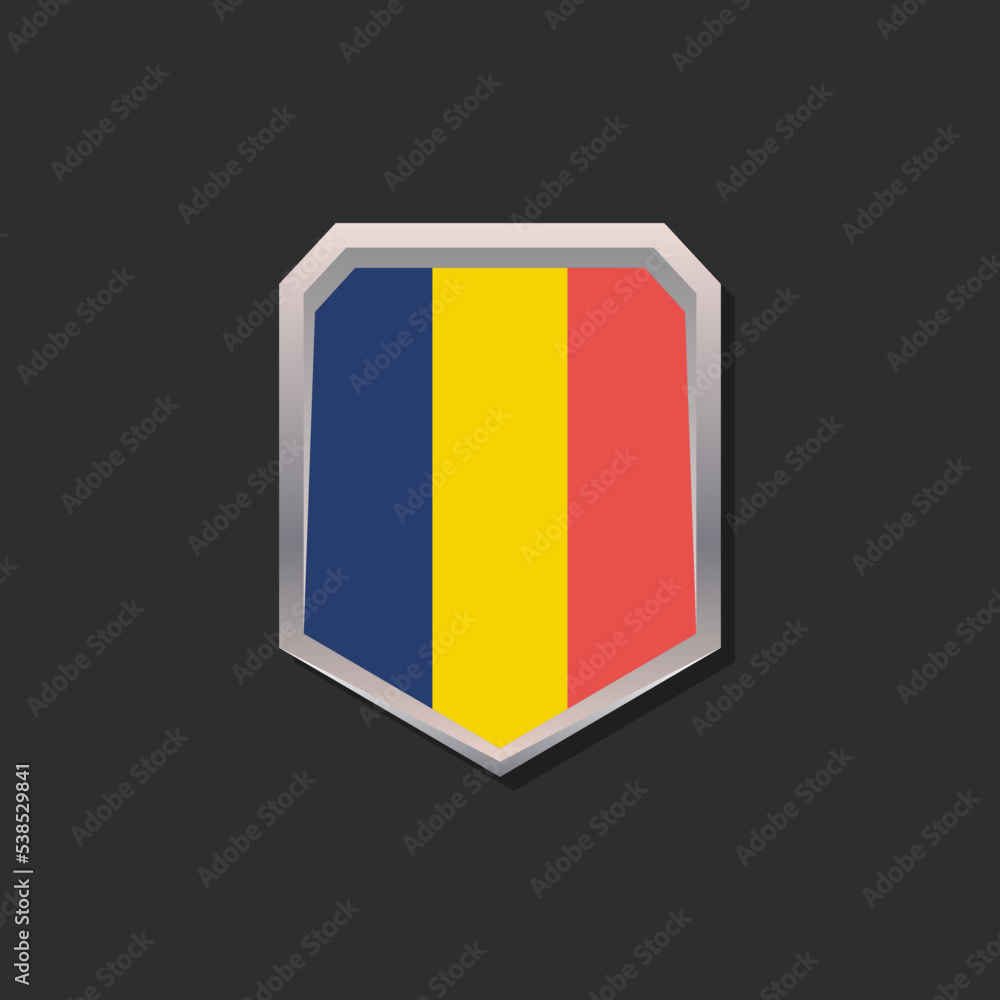 Fototapeta premium Illustration of Romania flag Template