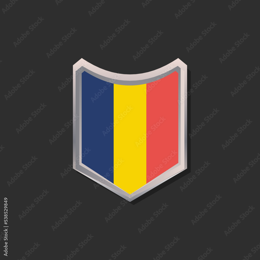 Fototapeta premium Illustration of Romania flag Template