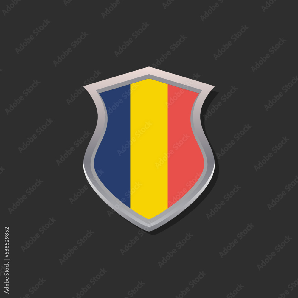 Fototapeta premium Illustration of Romania flag Template