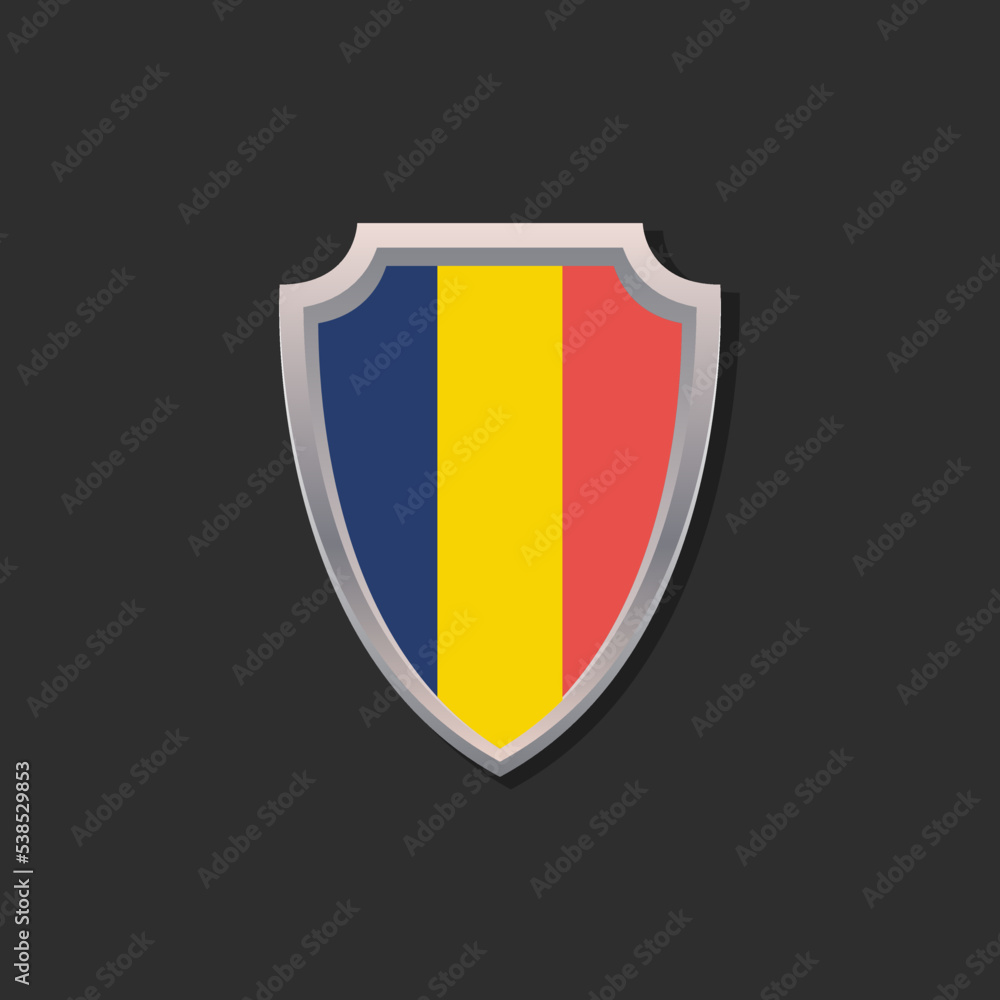 Fototapeta premium Illustration of Romania flag Template