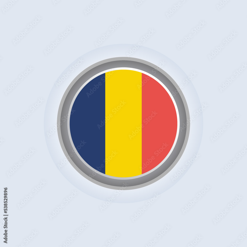 Fototapeta premium Illustration of Romania flag Template