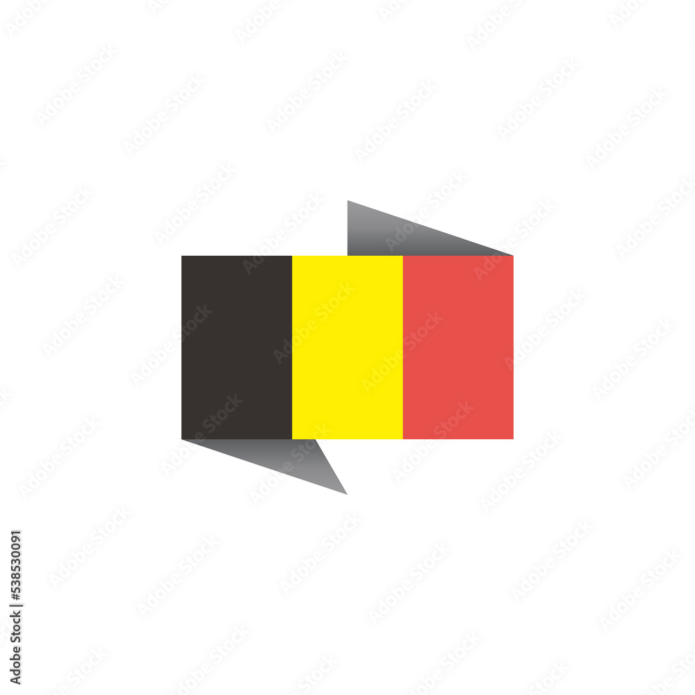 Fototapeta premium Illustration of Belgium flag Template