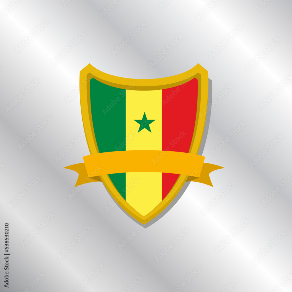 Illustration of Senegal flag Template Illustration of Senegal flag Template