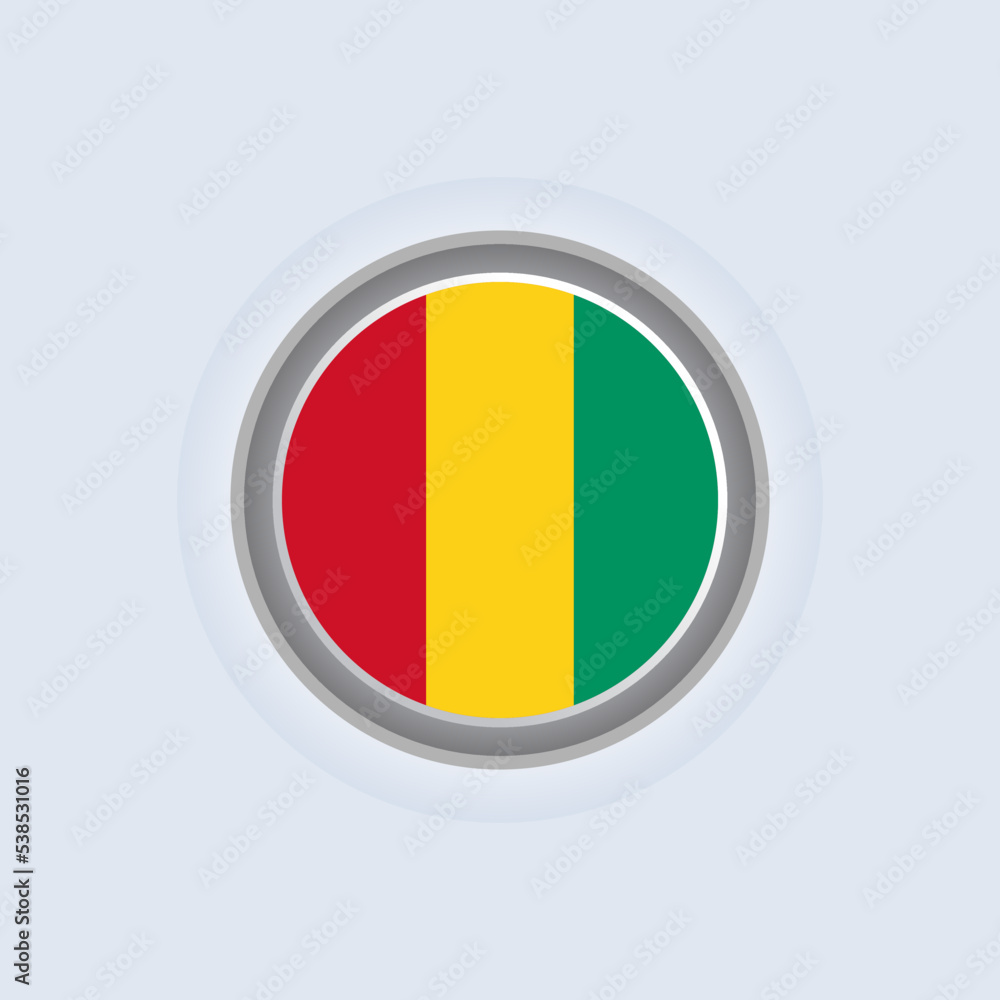 Fototapeta premium Illustration of Guinea flag Template