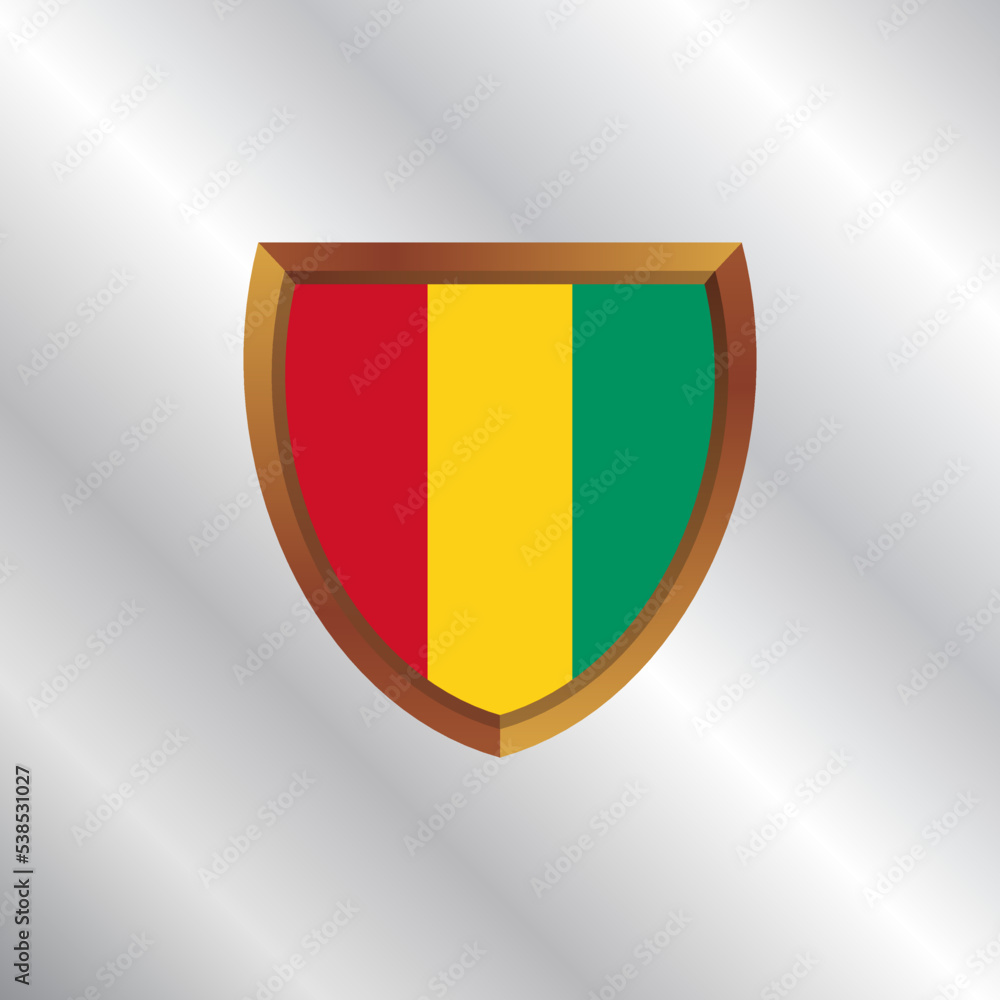 Fototapeta premium Illustration of Guinea flag Template