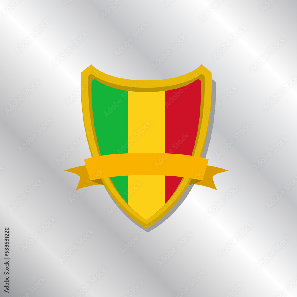 Illustration of Mali flag Template Illustration of Mali flag Template
