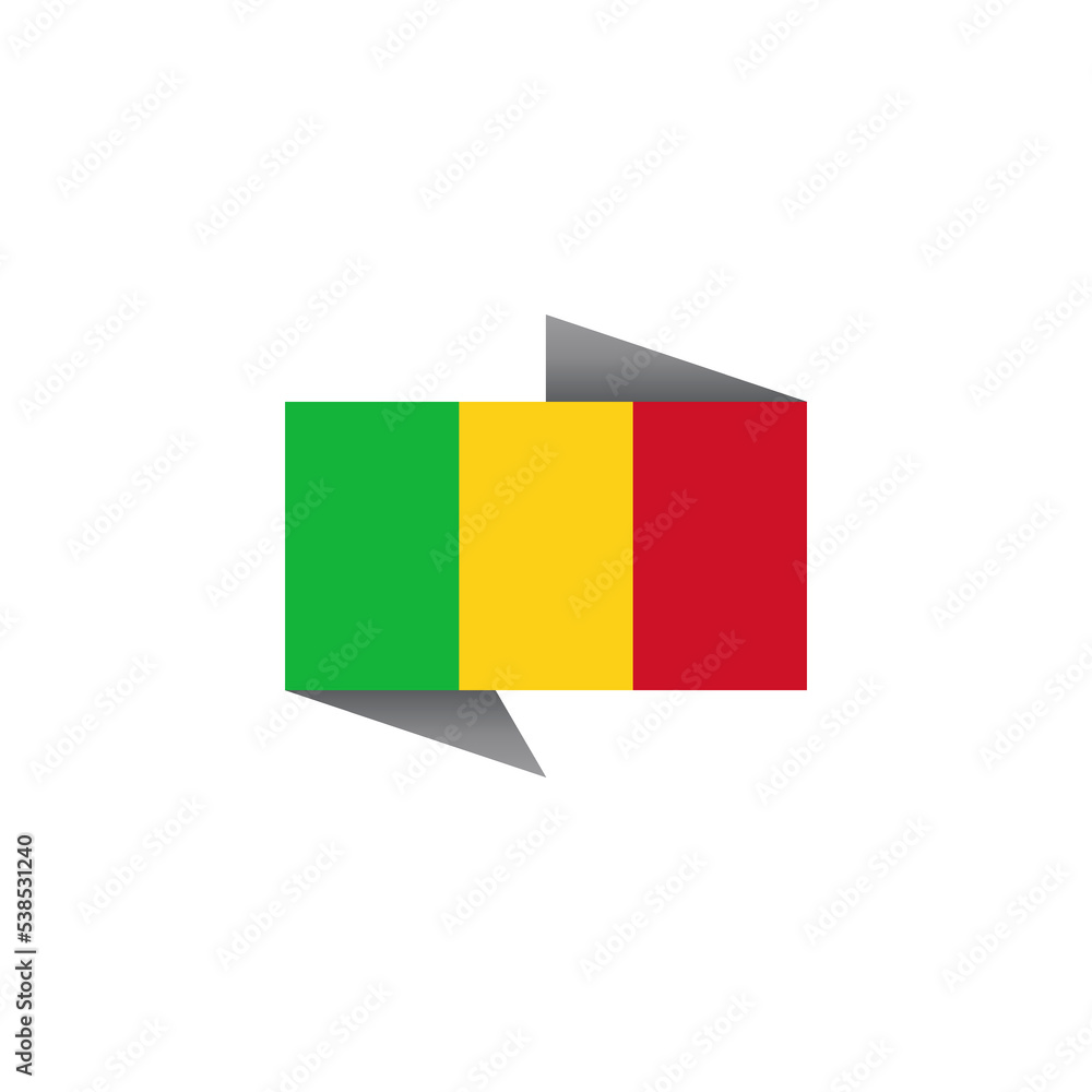 Fototapeta premium Illustration of Mali flag Template