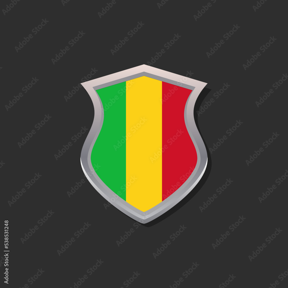 Fototapeta premium Illustration of Mali flag Template