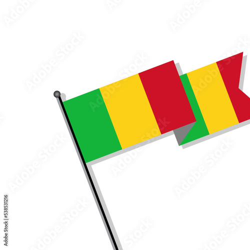Illustration of Mali flag Template